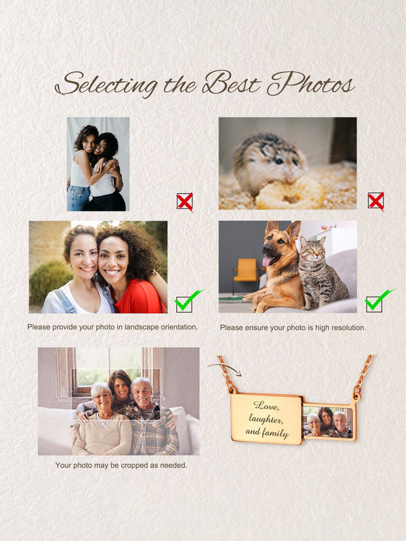 Custom Hidden Drawer Photo Necklace